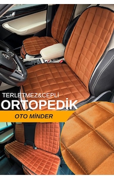 Chery Tiggo 7 Pro Uyumlu Premium Cepli Koltuk Minderi Araç İçi Seti - Taba-