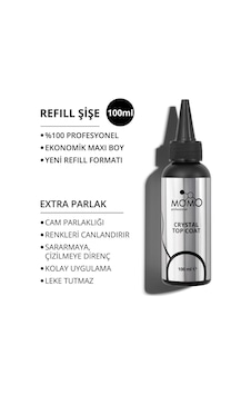Momo Professional Kalıcı Oje İçin Crystal Top Coat 100 Ml Momo Professional Kalıcı Oje İçin Crystal Top Coat 100 Ml