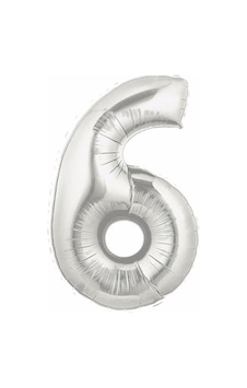 6 Numara Silver Folyo Balon