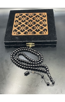 Şükrü Baba İmzalı Sistemli 99'luk Küre Kesim Siyah Sıkma Kehribar Tesbih Şükrü Baba İmzalı Sistemli 99'luk Küre Kesim Siyah Sıkma Kehribar Tesbih