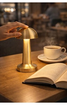 Gold Mantar Masa Lambası Şarjlı Dokunmatik 3 Renk Led Dekoratif Gece Ve Masa Lambası Kafe Restaurant Wb-ekl02 Altın Gold Mantar Masa Lambası Şarjlı Dokunmatik 3 Renk Led Dekoratif Gece Ve Masa Lambası Kafe Restaurant Wb-ekl02 Altın