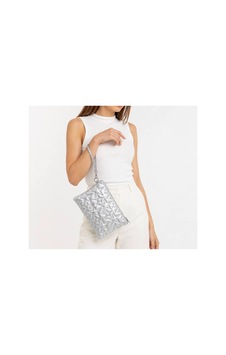 Wikidays.s Moda Trendi Kadın Orta Boy Yıldız Desenli El Çantası - Parlak Dokulu Bilek Askılı Portföy Clutch Gümüş Wikidays.s Moda Trendi Kadın Orta Boy Yıldız Desenli El Çantası - Parlak Dokulu Bilek Askılı Portföy Clutch Gümüş