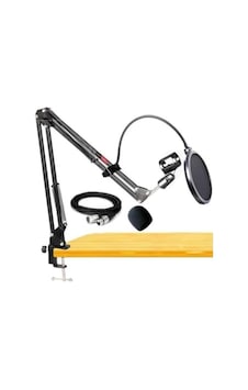 Set Mikrofon Standı, Pop Filtre Ve Xlr Kablo İle Set Mikrofon Standı, Pop Filtre Ve Xlr Kablo İle