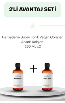 Herbaderm Super Tonik Vegan Colagen Acacia Kolajen 250 Ml İkili Set Herbaderm Super Tonik Vegan Colagen Acacia Kolajen 250 Ml İkili Set