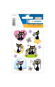 Magic Sevimli Kedi, Foil Glittery Çok Renkli Magic Sevimli Kedi, Foil Glittery Çok Renkli