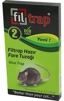 Filtrap 2pcs Hazır Fare Tuzak Plastik Levha Yapışkanlı 11 X19.8cm 2 X 25gr 5324 Filtrap 2pcs Hazır Fare Tuzak Plastik Levha Yapışkanlı 11 X19.8cm 2 X 25gr 5324