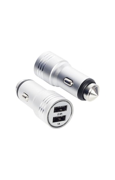 Powerway X-633 Çift Usb 2400 Ma Metal Çakmaklı Şarj Cihazı Powerway X-633 Çift Usb 2400 Ma Metal Çakmaklı Şarj Cihazı