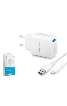 Nodar 18w 3.4a Qc 3.0 Destekli Hızlı Şarj Seti Micro Usb - Beyaz Nodar 18w 3.4a Qc 3.0 Destekli Hızlı Şarj Seti Micro Usb - Beyaz