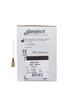 Genject - Enjektör İğne Ucu 38mm Siyah 22g - 50 Adet Genject - Enjektör İğne Ucu 38mm Siyah 22g - 50 Adet