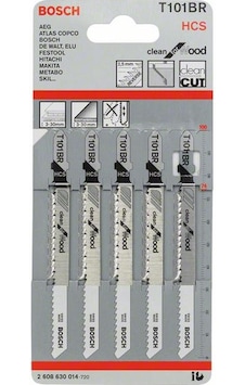 Bosch T 101 BR Clean For Wood 5'li Dekupaj Testeresi Bıçağı - 2608630014 Bosch T 101 BR Clean For Wood 5'li Dekupaj Testeresi Bıçağı - 2608630014