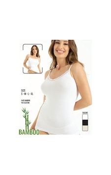 Q-En Bambu Ince Askılı Dantelli Atlet Çift Taraflı 705 Q-En Bambu Ince Askılı Dantelli Atlet Çift Taraflı 705