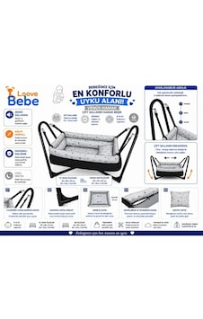 Venüs Hamak Çift Kanca Sallama Metal Çerçeveli Elyaf Dolgulu Kolik Bebekler İçin Hamak Siyah Gri Venüs Hamak Çift Kanca Sallama Metal Çerçeveli Elyaf Dolgulu Kolik Bebekler İçin Hamak Siyah Gri