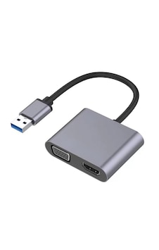 Forzacase FC452 2 in1 Usb To HDMI VGA Adaptör Görüntü Aktarıcı Forzacase FC452 2 in1 Usb To HDMI VGA Adaptör Görüntü Aktarıcı