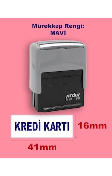 Kredi Kartı Kaşesi, 911 41mm 16mm Mavi Keçeli Otomatik Kaşe Kredi Kartı Kaşesi, 911 41mm 16mm Mavi Keçeli Otomatik Kaşe