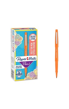 Paper Mate Flair Fiber Uç Kalem - Turuncu 12 Adet Paper Mate Flair Fiber Uç Kalem - Turuncu 12 Adet