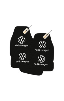 Volkswagen Logolu Siyah Oto Halı Paspas Seti 5 Parça Araca Özel Şık Ve Kaymaz Zemin Koruma