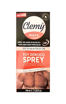 Clemy Men 5 Dk Tüy Dökücü Sprey Sert Ve Kalın Tüyler İçin 100 Ml Clemy Men 5 Dk Tüy Dökücü Sprey Sert Ve Kalın Tüyler İçin 100 Ml