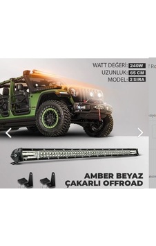 240w 65 Cm Çift Sıra 5 Modlu Turuncu Beyaz Off Road Led Bar 240w 65 Cm Çift Sıra 5 Modlu Turuncu Beyaz Off Road Led Bar