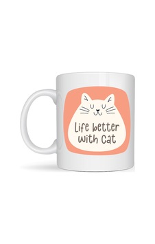 Hemengo Life Better With Cat Sevimli Kedi Tasarımlı Porselen Kupa Model 65 Kahve & Çay Kupası Hediyelik Kupa Hm Diğer Hemengo Life Better With Cat Sevimli Kedi Tasarımlı Porselen Kupa Model 65 Kahve & Çay Kupası Hediyelik Kupa Hm Diğer