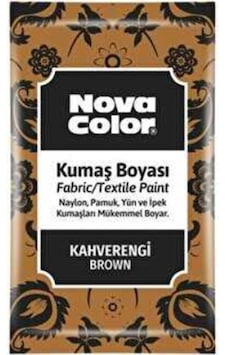 Nova Color Toz Kumaş Boyası Kahverengi 4 Adet Ve 1 Adet Sabitleyici Kahverengi Nova Color Toz Kumaş Boyası Kahverengi 4 Adet Ve 1 Adet Sabitleyici Kahverengi