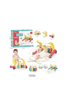 Piyanolu 2 İn 1 Kırmızı Oyun Halısı Bebek Yürüteci Ve Tavşan Desenli Piyanolu 2 İn 1 Kırmızı Oyun Halısı Bebek Yürüteci Ve Tavşan Desenli