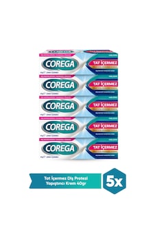 Corega Tat İçermez Yapıştırıcı Krem 5 x 40 G Corega Tat İçermez Yapıştırıcı Krem 5 x 40 G