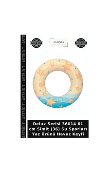 Delux Serisi 36014 61 Cm Simit 36 Su Sporları Yaz Ürünü Havuz Keyfi Çok Renkli Delux Serisi 36014 61 Cm Simit 36 Su Sporları Yaz Ürünü Havuz Keyfi Çok Renkli