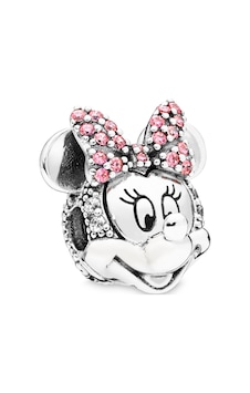 Pembe Taşlı Puantiyeli Miniş Fare Charm Gümüş Pembe Taşlı Puantiyeli Miniş Fare Charm Gümüş
