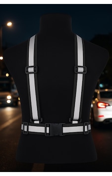 Siyah Yüksek Görünürlüklü Reflektörlü Klipsli Ayarlanabilir Fosforlu Pratik Motorcu Ikaz Yeleği Siyah Yüksek Görünürlüklü Reflektörlü Klipsli Ayarlanabilir Fosforlu Pratik Motorcu Ikaz Yeleği