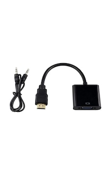 Sanec Hdmı To Vga Dönüştürücü + Ses Kablosu Siyah Sku: Smg8690010109712