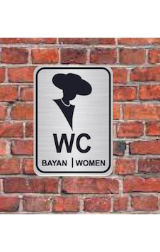 Şapkalı Women Wc Yazılı Metal Yönlendirme Levhası 15x15 Cm Şapkalı Women Wc Yazılı Metal Yönlendirme Levhası 15x15 Cm