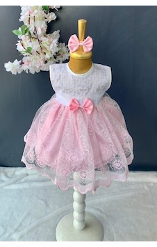 Mnk Baby & Kids Saç Bantlı Dantelli Bebek Elbise PNPN136 Mnk Baby & Kids Saç Bantlı Dantelli Bebek Elbise PNPN136