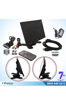 Güvenlik Kamera Monitörü 7" Ekran Hdmi Vga Av girişli LCD Ekran