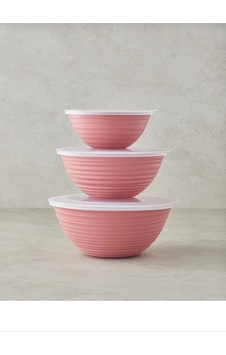 3 Parça Plastik Saklama Kabı Seti Kapaklı Pembe 1-2-3 Litre Pembe 3 Parça Plastik Saklama Kabı Seti Kapaklı Pembe 1-2-3 Litre Pembe
