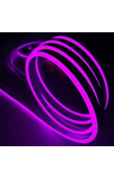 12v 6x12mm Mor Renk Esnek Neon Led 5 M 2,5cm'de Bir Kesilir.