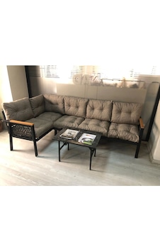 Miami Melisa 3+2 Köşe Yön Değiştirilebilir Koltuk Takımı Balkon-bahçe-kafe Mermerdesen 70x50cm Sehpa Cappucino Miami Melisa 3+2 Köşe Yön Değiştirilebilir Koltuk Takımı Balkon-bahçe-kafe Mermerdesen 70x50cm Sehpa Cappucino