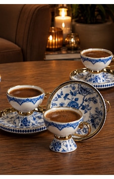 Porsima 2003-2 6 Kişilik 12 Parça Yaldızlı Porselen Türk Kahve Fincan Takımı - Kahve Fincan Seti - 90ml Diğer Porsima 2003-2 6 Kişilik 12 Parça Yaldızlı Porselen Türk Kahve Fincan Takımı - Kahve Fincan Seti - 90ml Diğer