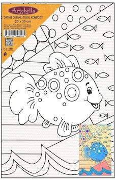 Dkt058 Desenli Tuval Kompozit Boyama 20x30 Cm Diğer