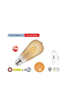 Horoz Rustıc Vıntage-6 Led Edıson 6w Ampul Rustik Fılament St64 Horoz Rustıc Vıntage-6 Led Edıson 6w Ampul Rustik Fılament St64