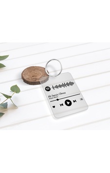 Kişiye Özel Spotify Barkodlu Şeffaf Pleksi Anahtarlık Kişiye Özel Spotify Barkodlu Şeffaf Pleksi Anahtarlık