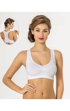 Hazego Miss Fit 1502 Yüzücü Büstiyer Beyaz Hazego Miss Fit 1502 Yüzücü Büstiyer Beyaz