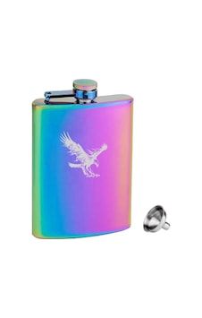 Rainbow Paslanmaz Çelik Cep İcki Matarası 8oz 240ML Kartal Rainbow Paslanmaz Çelik Cep İcki Matarası 8oz 240ML Kartal