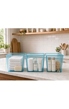 Selka Home 3 Adet 7 Lt. Salve Buzdolabı-banyo Organizer Düzenleyici Mavi