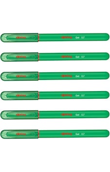 Rotring Jel Mürekkepli Tükenmez Kalem Yeşil 6'li Rotring Jel Mürekkepli Tükenmez Kalem Yeşil 6'li