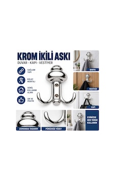 Vestiyer Askısı Parlak Metal Gri - 922682034 Gri Vestiyer Askısı Parlak Metal Gri - 922682034 Gri