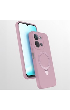 Xiaomi Redmi 15c Kılıf M-safe Şarj Özellikli Standlı Zore Samara Kapak Pembe Xiaomi Redmi 15c Kılıf M-safe Şarj Özellikli Standlı Zore Samara Kapak Pembe