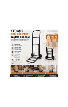 Katlanır Koli Yük Taşıma Arabası 100 Kg Kapasiteli Portatif El Arabası 100x35 Cm Bant Marketim Katlanır Koli Yük Taşıma Arabası 100 Kg Kapasiteli Portatif El Arabası 100x35 Cm Bant Marketim