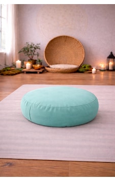 Zafu Yoga Meditasyon Minderi - Yuvarlak Meditasyon Minderi Su Yeşili Zafu Yoga Meditasyon Minderi - Yuvarlak Meditasyon Minderi Su Yeşili