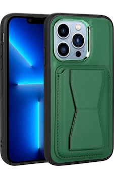 More TR Apple Uyumlu iPhone 12 Pro Max Kılıf Kartlıklı Standlı Pu Deri Zore Memo Kapak - Koyu Yeşil More TR Apple Uyumlu iPhone 12 Pro Max Kılıf Kartlıklı Standlı Pu Deri Zore Memo Kapak - Koyu Yeşil