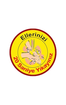 Sarı Yuvarlak Ellerinizi Yıkayın Levhası 25x25 Cm 10 Adet Sarı Yuvarlak Ellerinizi Yıkayın Levhası 25x25 Cm 10 Adet